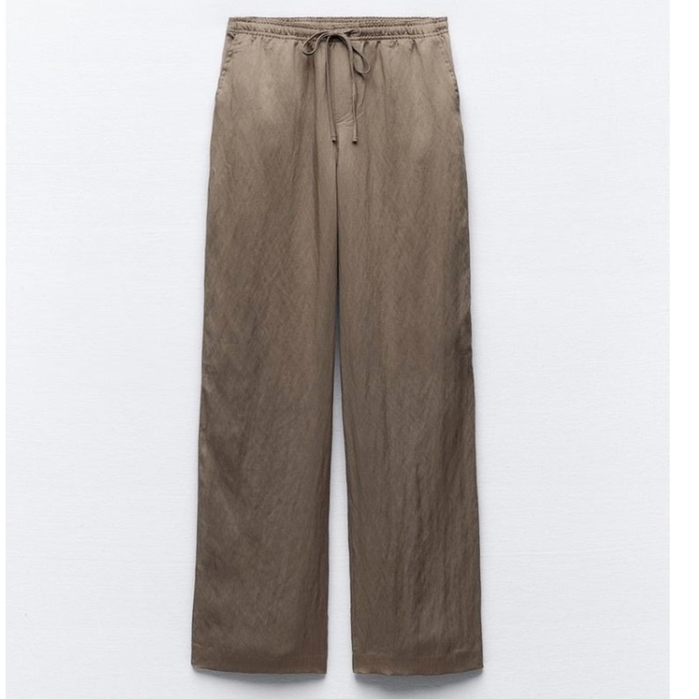 Zara FLOWY STRAIGHT LEG PANTS